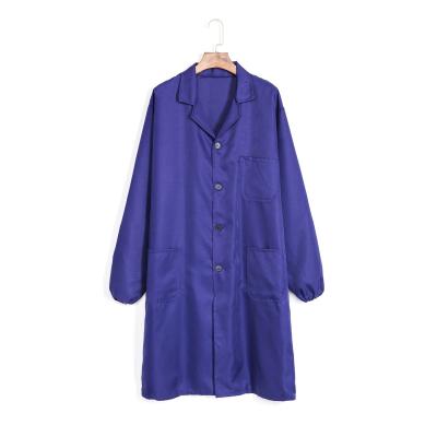 China Unisex Construction Worker Lab Coat Hospital Use Doctor Coat Blue Work Coat Uniforms for sale