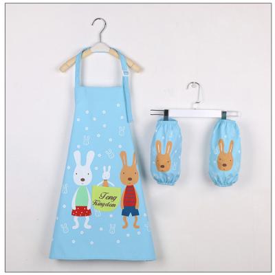 China Custom Colorful Eco-Friendly Cotton Waterproof Kids Logo Apron Cartoon Canvas Apron for sale