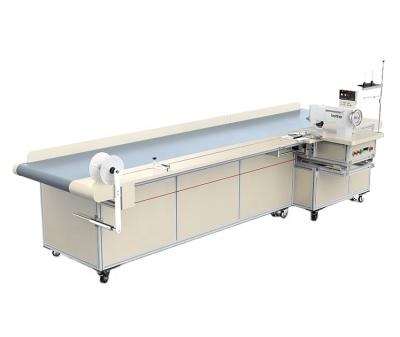 China Multifunction Industrial Hotels Automatic Curtain Hemming Machine With Conveyor for sale