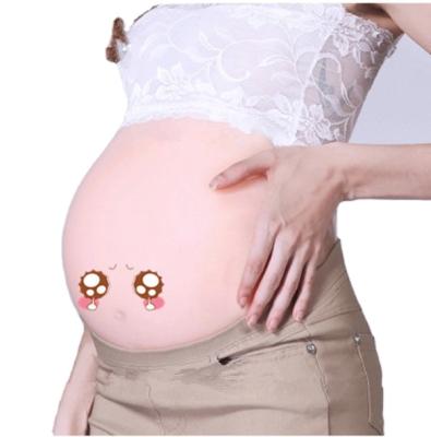 China 100% Silicone ONEFENG Pregnancy Pregnant Fake Belly Skin 2500g Adhesive Silicone Belly Posterior 100% CE Silicone 1 Piece 6~10 Years Old for sale