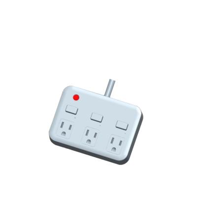 China Kingtel USA power extension with 3 outlets, individual switch, lightning and overload protection US-1033 for sale