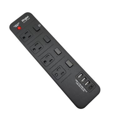 China Kingtel USA Power Strip with 4 Outlets USB PD Charger Lightning and Overload Protection Individual Power Strip US-1044PD for sale