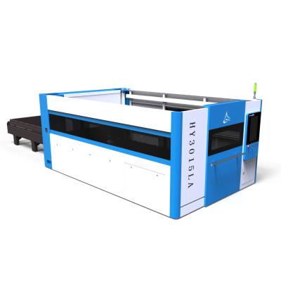 China Water Cooled CNC Fiber Steel Laser Cutting Machine For Industrial Metal Sheet Cutting MAX Laser Power Precitec Head 1500W-20000W for sale