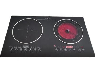 China Table Or Integrated Type Double Burner Electric Induction And Infrared Household Cooker for sale