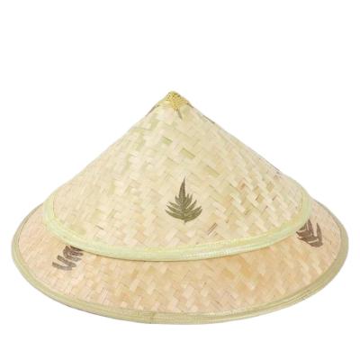 China Hot Wholesale Character Cheap Conical Hat By Real Bamboo Conical Sunshade Straw Hat Agriculture for sale