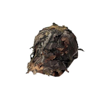 China Fashion\comfortable\durable summer sunscreen hat jungle skin leaf camouflage baseball cap fishing outdoor anti-terrorism sniper hat for sale