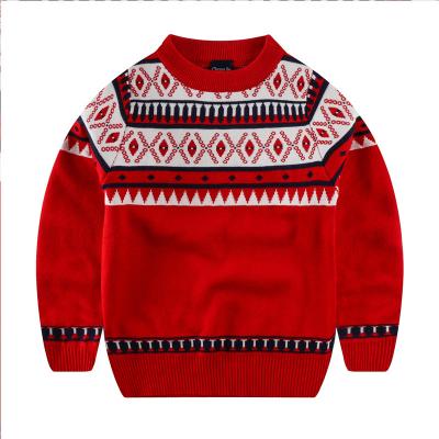 China Wholesale Anti-Shrink Christmas Baby&Kid Boys Sweater Custom Design Pattern 100% Cotton Kids Christmas Sweater for sale