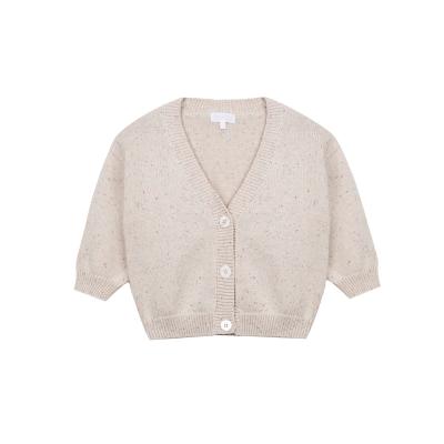 China OEM FW22 Custom Anti-Shrink Boy Girls Baby Knitted Sweaters Cardigan Kids Jumper Warm Chunky Knit Ruffle Baby Sweater Cardigan for sale