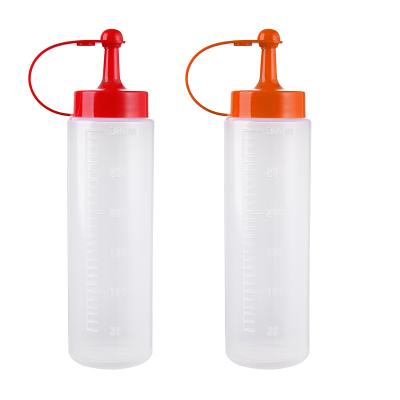 China Food LDPE Condiment Squeeze Bottle Sauce Squeeze Squirt Bottle For Kitchen Plastic Syrup Salad Dressing Container Food Dispenser for sale