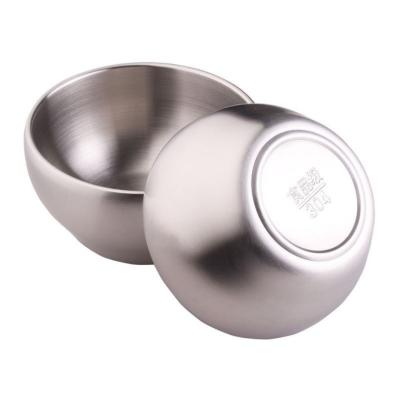 China Disposable Korea Cereal Salad Rice 304 Stainless Steel Metal Soup Bowl for sale