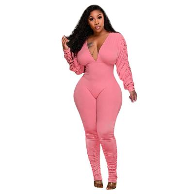 China China Anti-pilling Long Sleeve Half Neck Overalls One-Piece Zipper Romper Jumpsuit Women Overalls for sale