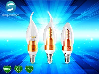 China CRI 75 Aluminum LED Candle Light Bulb E14 4W Durable Long Life Span for sale