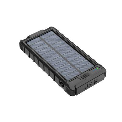 China High Capacity Factory Price Anti-shedding Digital Solar Powerbank Silicone With Solar Panel for sale