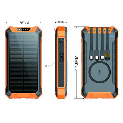 China High Capacity Factory Price Battery Solar Power Bank External Portable Charger 10000Mah for sale