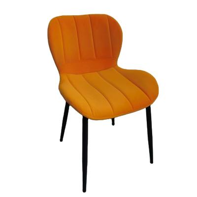 China Soft Upholstered Dining Chair Simple Design Sofa Chair Fabric Living Room Modern Hot Sale Velvet Seat for sale