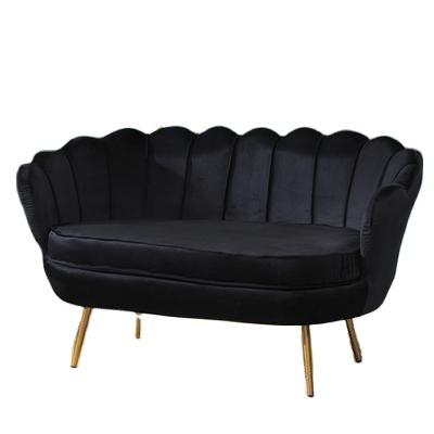 China Sofa Bed Velvet Upholstered Leisure Lazy Sofa Double Seat Couch Sofa Room Lotus Oyster Shell Arm Living for sale