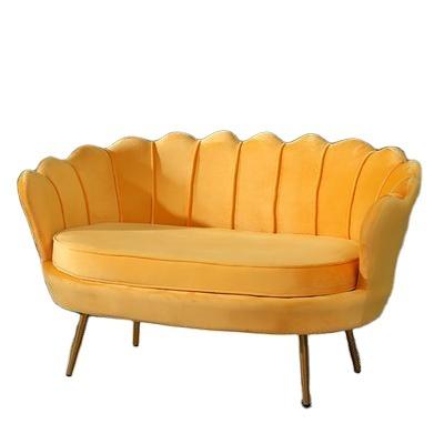 China Sofa Bed Velvet Upholstered Leisure Lazy Sofa Double Seat Couch Sofa Room Lotus Oyster Shell Arm Living for sale