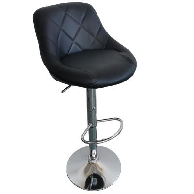 China Modern High Quality Adjustable Cheap Leather Bar Stools Modern PU Seats Chair With Backrest for sale