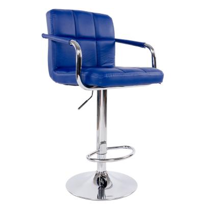 China Modern Modern Single Bar Chair With Backrest High Quality PU Leather Swivel With Armrest High Bar Chair for sale