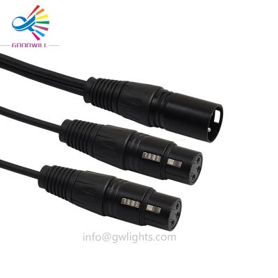 China DMX Controller Balance Wire 3PINS Black XLR DMX512 Signal XLR Wire For Stage Light for sale