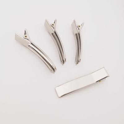 China Not easy to fade 4.8cm double iron metal fork metal hair clip hair clip nickel plated hairpin accessories for sale