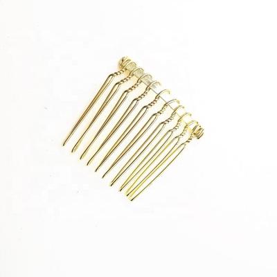 China Not easy to fade Manufacturers wholesale custom tooth manual hair comb non-fade nickel plated bridal accessories 10 for sale