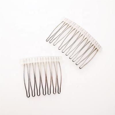 China Not Easy To Fade Manufacturer Wholesale Custom Stainless Steel Hair Comb 7 Tooth 10 Tooth Hair Comb DIY Decorative Headdress Accessories for sale