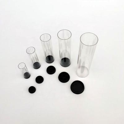 China Food Custom Square Transparent Empty Eco Friendly Round PC Plastic Clear Tube Packaging For Gift for sale