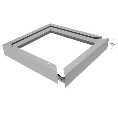 China Surface Mounted Desk 60x60 62x62 Screwless Led Panel Frame Aluminum Frame For Led Ceiling Lamp for sale