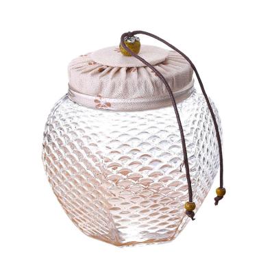 China Modern Reasonable Price Glass Food Storage Jar With Cork Cover for sale