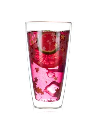 China Modern Unbreakable Drinking Glass 350ml Double Wall Drinking Glass for sale