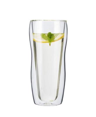 China Modern Glass Water Tumbler Double Wall High Ball Glass Mug for sale