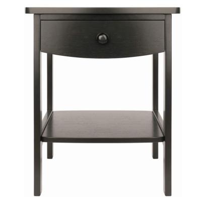 China Winsome Wood Claire Accent Folding Table, Black Wood Nightstand for sale