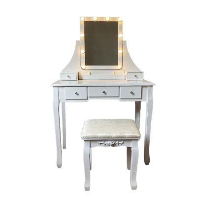 China Newest design cheap modern dresser vanity dresser handmade mirror with lights for bedroom tocador de maquillaje for sale