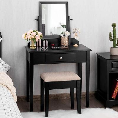 China Modern black and white foldable bedroom dressing table make up table luxury study dressing desk for bedroom tocador de maquillaje for sale