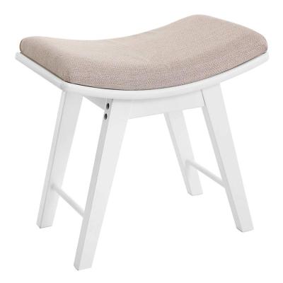 China New design adjustable bedroom furniture cheap natural soild stools wooden dresser stool with cushion for sale