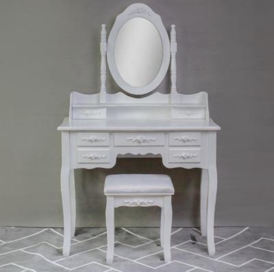 China New Design Foldable Make Up Vanity Table Bedroom Furniture Dressing Table With Mirror for sale