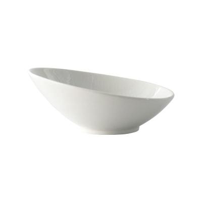 China Factory Direct Wholesale Viable Porcelain Dishes Porcelain White Glazed Chip And Dip Oval Bowls For Hotel Restaurant for sale