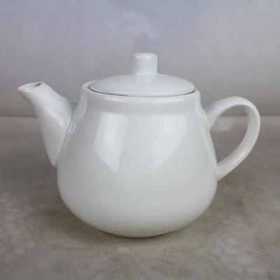 China Wholesale Viable White Glaze Porcelain Teapot Bone China Teapot Ceramic Teapot For Hotel Or Party Used for sale