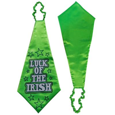 China Adult Green Colth Luck of the St Patricks Day Irish Tie Tie Accessories Decoration for sale