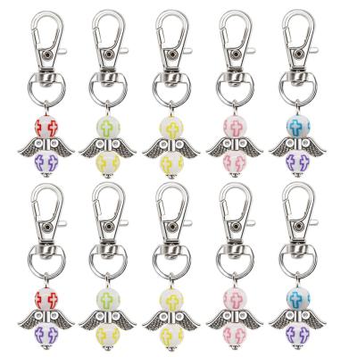 China Use for Angel Keychains Church Memorial Wedding Birthday Party Giveaway Party Guest Return Favors Metal Key Chain Christmas for sale