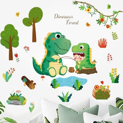 China Newest Design Hot Sales Cartoon Dinosaur Design Non-Toxic Wall Sticker Home Decoration Wall Stickers PVC Stickers for sale