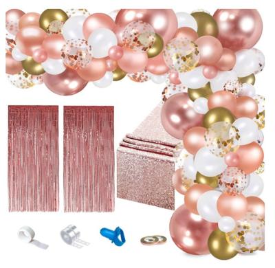 China Foil Pastel Orange Balloon Garland Kit Confetti Metallic Balloons Movie Arch + Latex Garland Arch Balloon Rose Gold for Wedding for sale