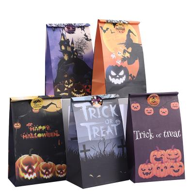 China High Quality Recyclable Colorful Kraft Paper Halloween Gift Packaging Bag for sale