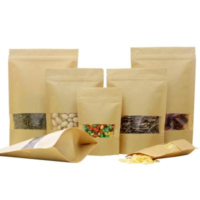 China China Manufacture Recyclable Nuts Packaging Custom Logo Food Stand Up Pouch Kraft Paper Bags for sale