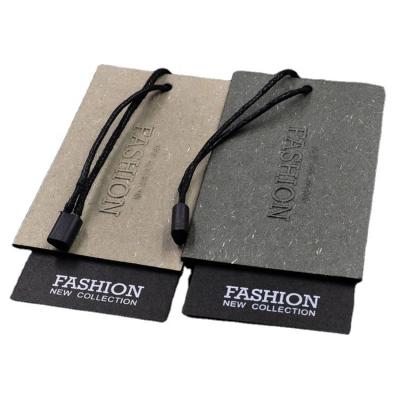 China Sustainable Custom Printed Recycled Paper Hang Tags For Bags, Garment, Shoes, Fabrics for sale