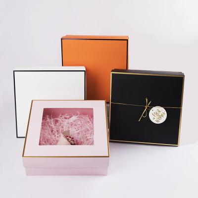 China Recyclable Luxury Fancy Gift Box Packaging With Window Doll Toy Perfume Transparent Gift Paper Box Packaging for sale