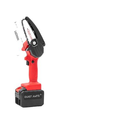 China 4-Inch Electric Mini Chainsaw Rechargeable Anti-Skid Logging Handheld Tree Cutting Household Small Chainsaw for sale