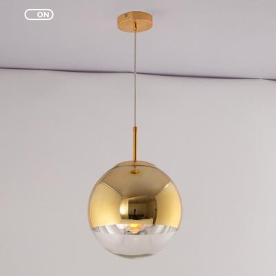 China Modern Modern Living Room Hanging Gold Light Industrial Clear Glass Ceiling Lamp Shade Globe Pendant Light for sale