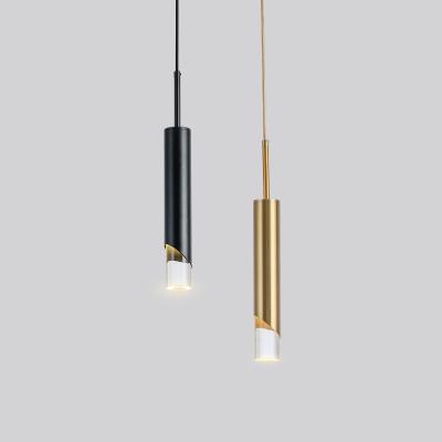 China Modern Minimalist Black Ceiling Chandelier Modern LED Decoration Gold Pendant Light for sale